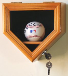 locking baseball display case
